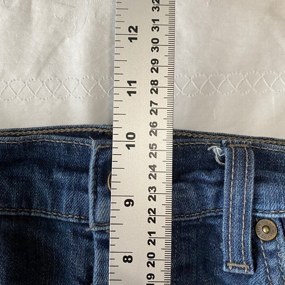 7 For All Mankind Men's Medium Wash Denim Distressed Knee Jeans‎ Size 33 - Picture 8 of 14